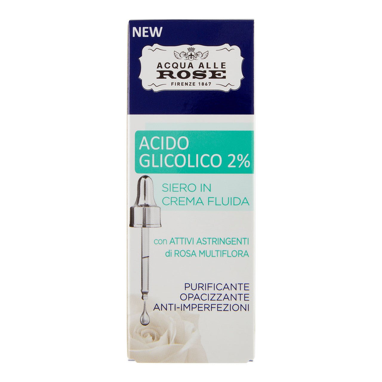 Acque alle Rose Siero Crema Acido Glicolico 2% – Esfoliante Rinnovante Luminosità
