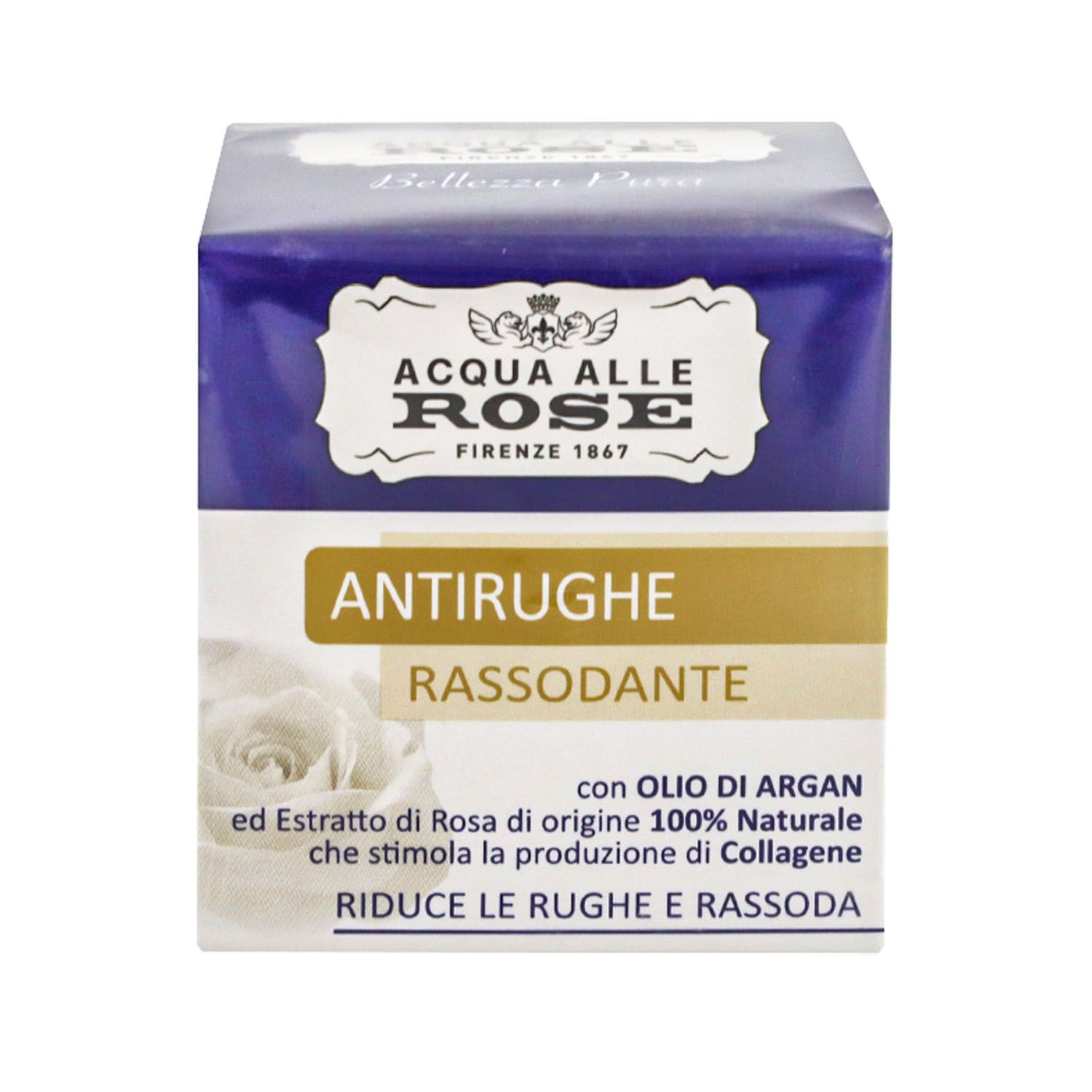 Acque alle Rose Crema Viso Antirughe Rassodante Argan & Rosa – Antirughe Rassodante Nutriente