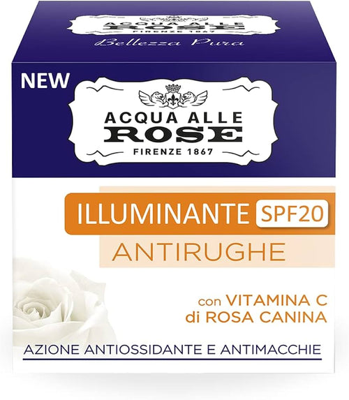 Acque alle Rose Antirughe Sensitive con Collagene Vegetale per Pelli Sensibili – Crema Viso Delicata - Acque Profumeria