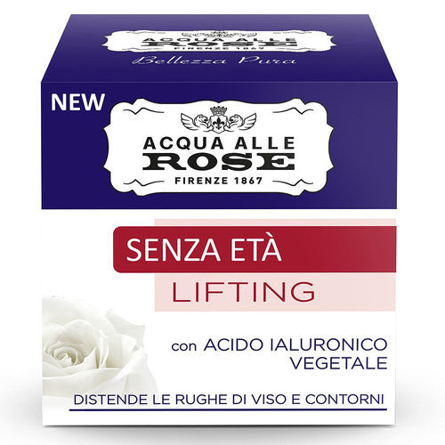Acque alle Rose Senza Età Lifting con Acido Ialuronico Vegetale – Crema Viso Effetto Lifting - Acque Profumeria