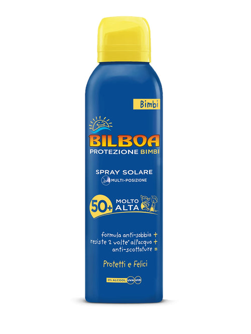 Bilboa Bimbi BOV Spray Solare SPF50+ 150ml – Solare Bambini Protezione Molto Alta Delicato - Acque Profumeria