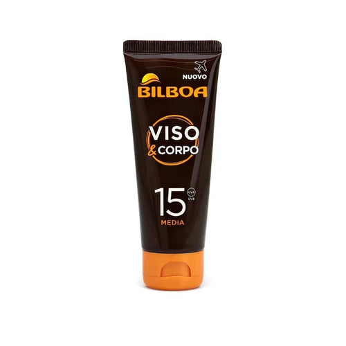 Bilboa Viso & Corpo Crema Solare 75ml – Solare Viso e Corpo SPF15 SPF30 SPF50+ Idratante - Acque Profumeria