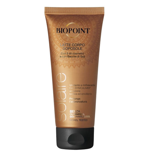 Biopoint Latte Corpo Doposole con 5 Oli Cosmetici 100 ml – Idratazione e Nutrimento in Formato Travel - Acque Profumeria