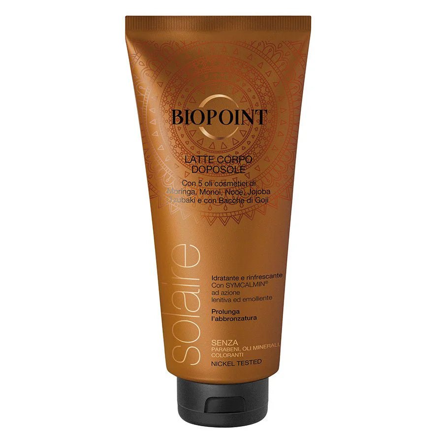 Biopoint Latte Corpo Doposole con 5 Oli Cosmetici Nutrimento Intenso e Idratazione Dopo il Sole 400ml