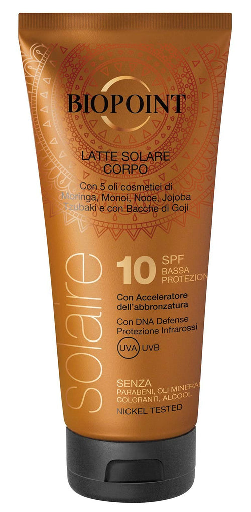 Biopoint Latte Corpo Solare SPF Vari 200 ml – Protezione Affidabile e Idratazione Intensa sotto il Sole - Acque Profumeria