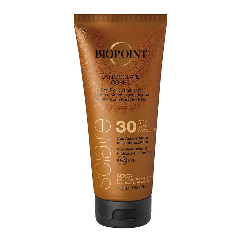 Biopoint Latte Corpo Solare SPF Vari 200 ml Protezione Affidabile e Idratazione Intensa sotto il Sole