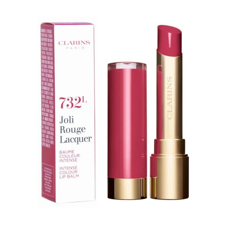 Clarins Joli Rouge Lacquer Baume Couleur Intense 732L – Rossetto Labbra Effetto Vinile