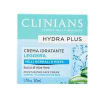 Clinians Hydra Plus Crema Idratante Leggera 50ml – Pelli Normali e Miste con Aloe Vera e Tè Bianco