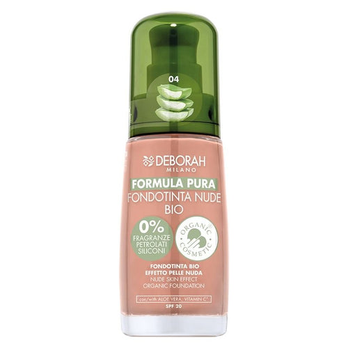 Deborah Milano Fondotinta Nude Bio Formula Pura – Aloe Vera + Vitamina C 30 ml