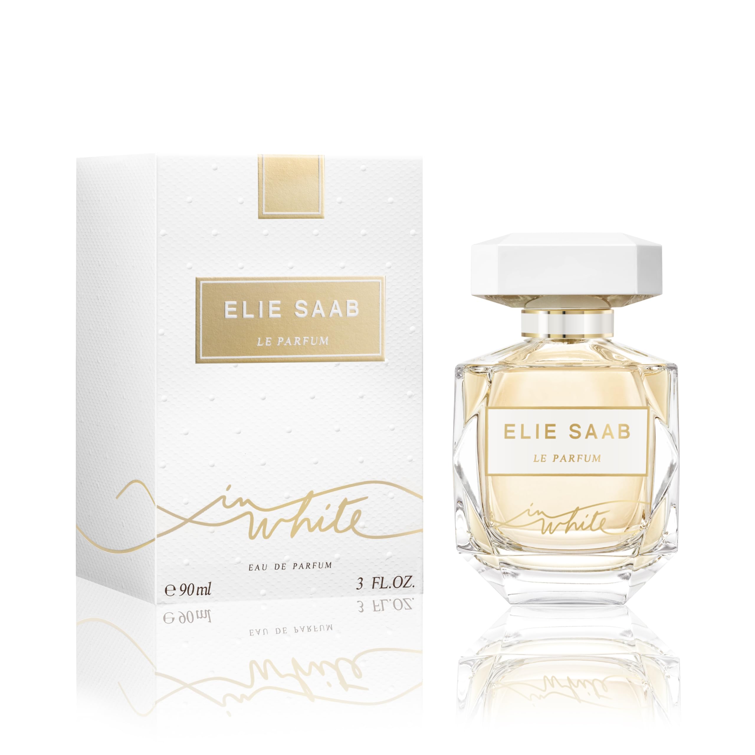 Elie Saab In White Le Parfum Eau de Parfum 90 ml – Profumo Donna Floreale Fruttato Luminoso