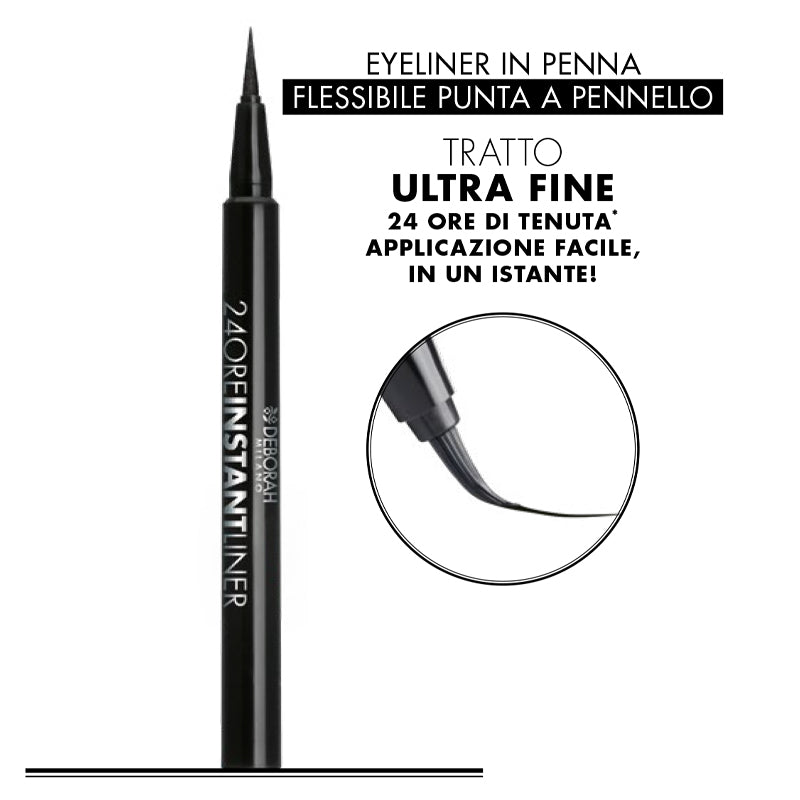 Deborah 24ore Instant Liner Eyeliner Nero 1,5gr – Eyeliner Donna Nero Intenso Lunga Durata