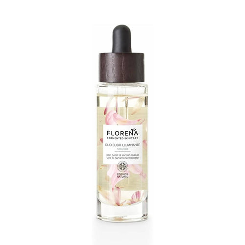 Florena Fermented Skincare Olio Elisir Rigenerante Naturale con Petali di Elicriso Rosa e Olio di Cartamo Fermentato - Acque Profumeria