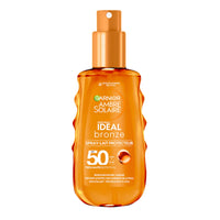 Garnier Ambre Solaire Ideal Bronze Spray Abbronzante Corpo SPF50 150ml – Abbronzatura Uniforme e Duratura