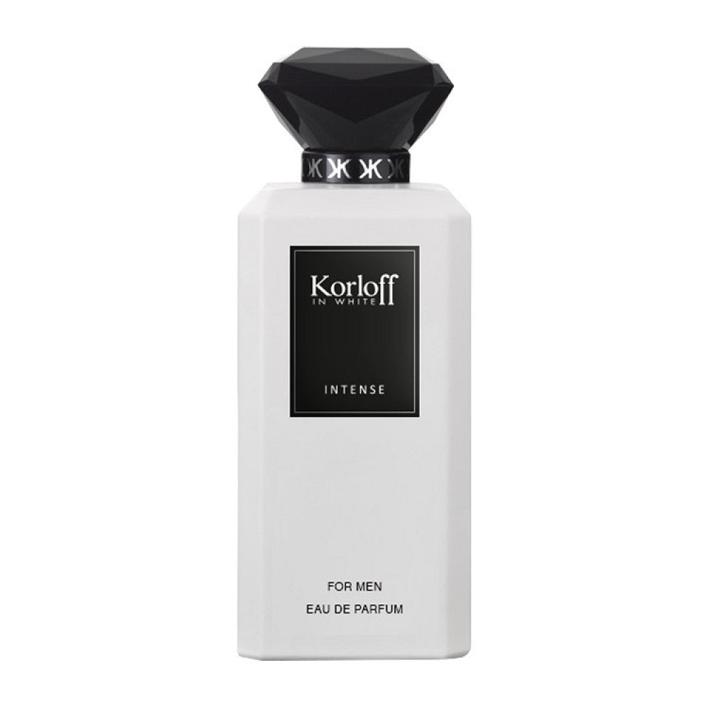Korloff In White Intense Eau de Parfum 88 ml – Profumo Uomo Legnoso Speziato Intenso