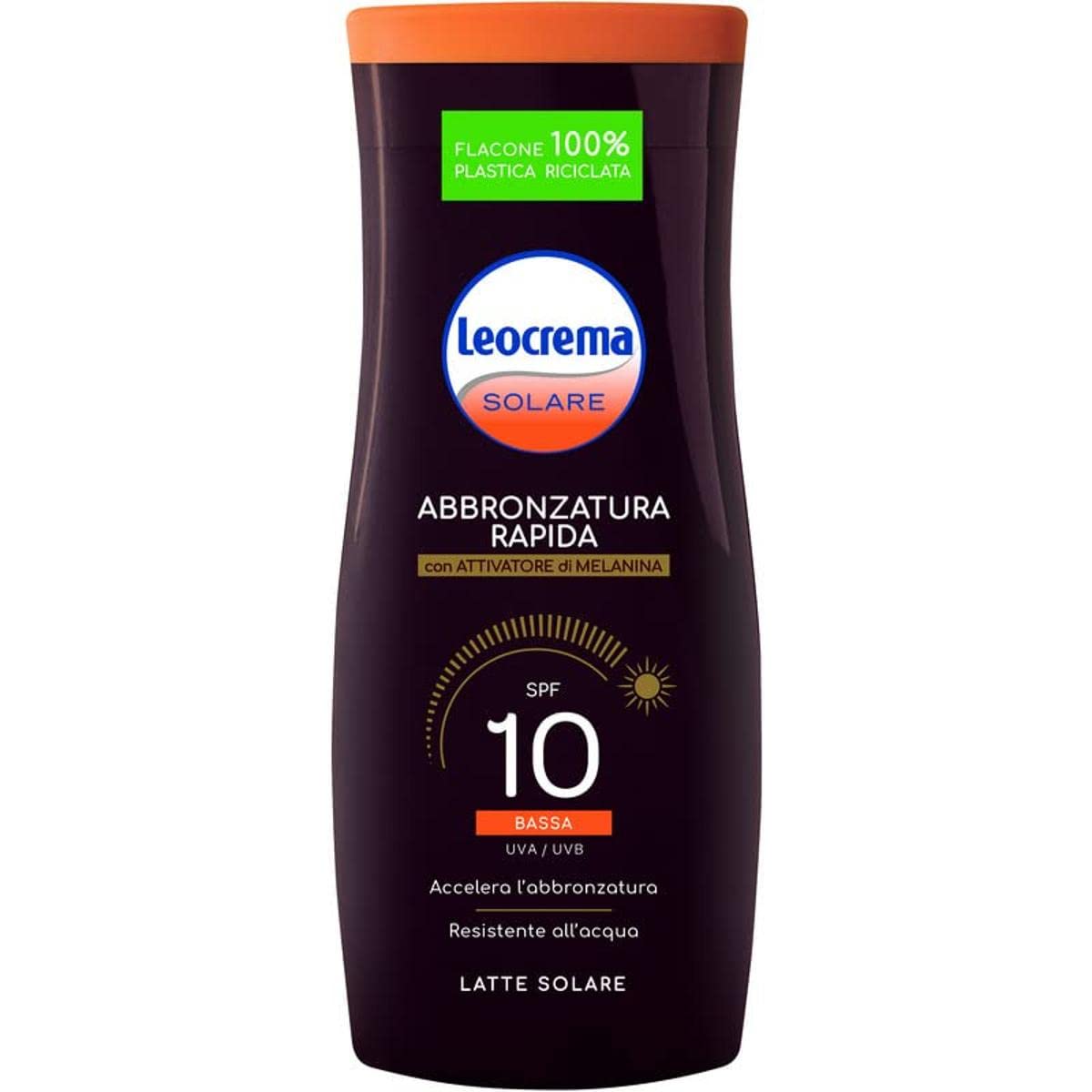 Leocrema Latte Solare Abbronzatura Rapida SPF10 200ml – Abbronzatura Intensa per Pelli Già Abbronzate