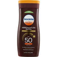 Leocrema Latte Solare Abbronzatura Rapida SPF50 200ml – Abbronzatura Uniforme e Protezione Alta