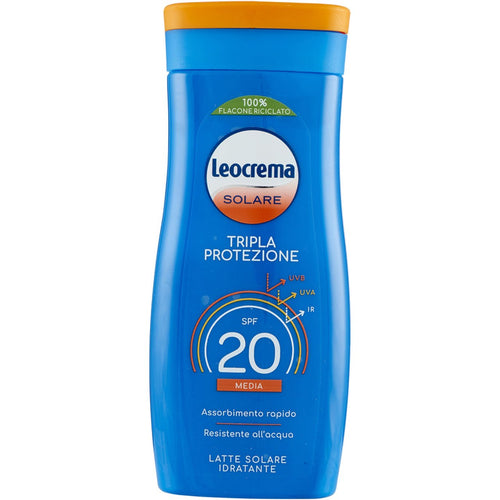 Leocrema Latte Solare Idratante SPF 20 Protezione Media e Pelle Morbida anche al Sole 200ml - Acque Profumeria