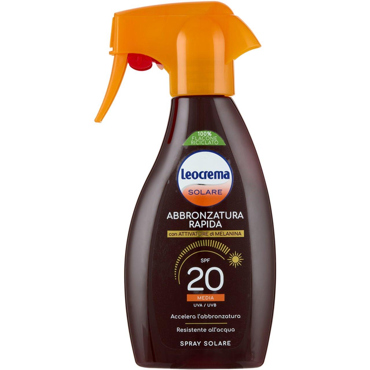 Leocrema Spray Solare Abbronzatura Rapida SPF20 250ml – Abbronzatura Uniforme e Protezione Media