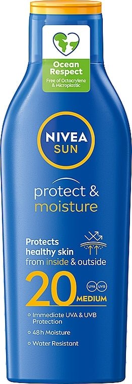 NIVEA SUN Protect & Hydrate Latte Solare 200 ml – Protezione Solare Idratante SPF 15 / 20 / 30 / 50
