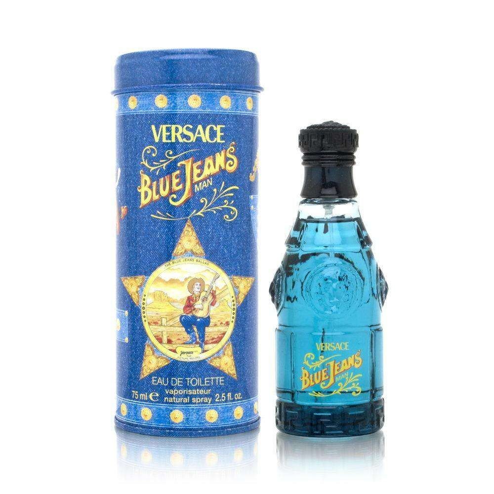 Versace Jeans Blue Eau de Toilette 75 ml – Profumo Uomo Aromatico Fresco Mediterraneo