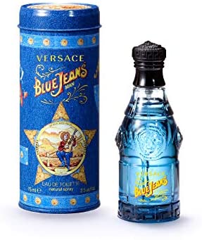 Versace Jeans Blue Eau de Toilette 75 ml – Profumo Uomo Aromatico Fresco Mediterraneo